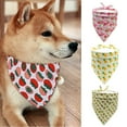 thumbnail image 1 of SPRING PARK Dog Bandana Scarf Washable Pet Summer Triangular Bib Fruit Print Adjustable Washable Kerchief Dog Bandana for Small and Large Dogs, 1 of 7
