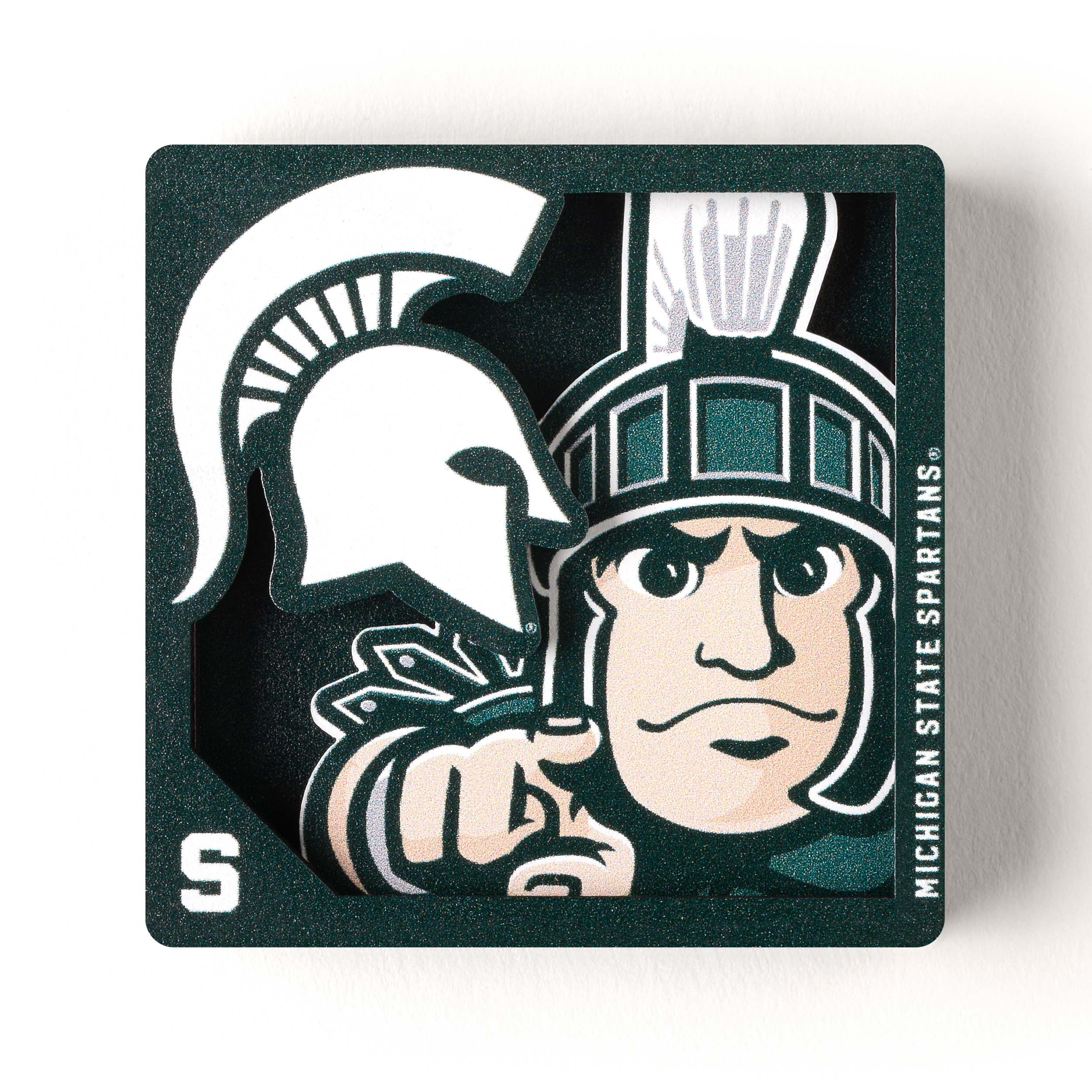 YouTheFan NCAA Michigan State Spartans 3D Logo Series Magnet