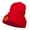 Red, variant on Bats Moon Halloween Embroidered Long Beanie - Red OSFM