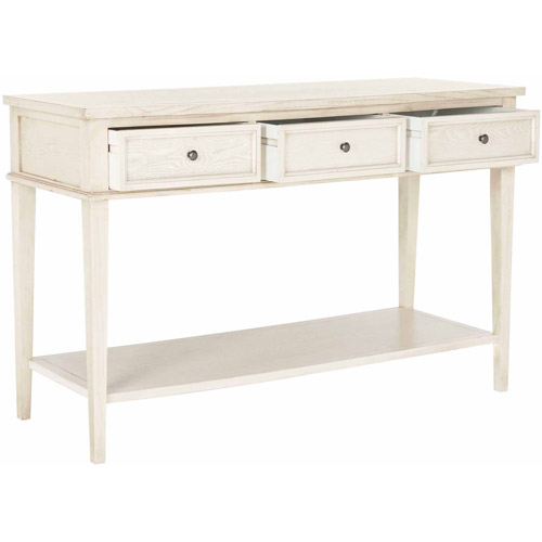 SAFAVIEH Manelin Rustic Console with 3 Storage Drawers, White Wash - image 3 of 4