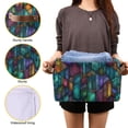 thumbnail image 3 of Yayeee 2 Pack Canvas Storage Basket with Handles for Shelves Fabric Bins Closet Organizer, Stained Glass Pattern, 3 of 8