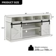 thumbnail image 2 of AENKYO 58" Farmhouse TV Stand with Sliding Barn Doors, Adjustable Shelves for TVs up to 65", White, 2 of 10