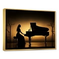 thumbnail image 2 of Designart "Silhouette Symphony On The Piano II" Music Floater Framed Wall Decor, 2 of 5