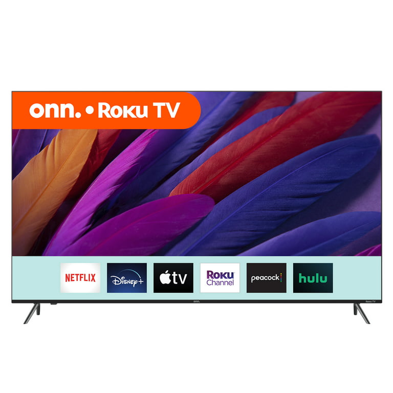 onn. 75” Class 4K UHD (2160P) LED Frameless Roku Smart TV (100044717) 