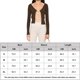 thumbnail image 3 of Femmes col en V profond haut maigre chaîne Cardigan décontracté ouvert devant chemise pull hauts, 3 of 9