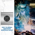 thumbnail image 5 of KYascend NEMA 14-50R Power Outlet 50 Amp 250V, Heavy-Duty 50A Receptacle, for Welders, Plasma Cutters, Electric Ranges, Dryers, and More UL Listed, 5 of 7