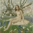 thumbnail image 2 of J. Franklin Kershaw 15x15 Black Ornate Wood Framed Double Matted Museum Art Print Titled - Flora, 2 of 5