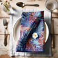 thumbnail image 5 of Vargottam Tropical Wild Cat Cotton Napkins - Set of 12, 20x20 Inches, Purple, Durable & Absorbent, Perfect for Nature Inspired Dining, Spring Celebrations, Outdoor Events - Machine Washable, 5 of 7