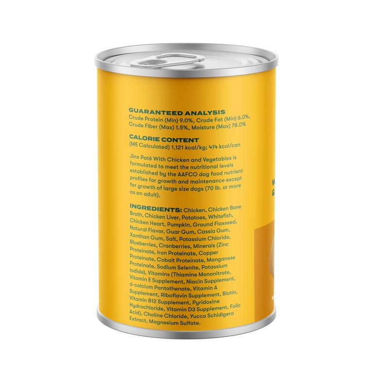 Jinx Pate with Chicken & Vegetables Natural Wet Dog Food, Grain