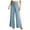 Light Blue, variant on Women's Wide Leg Pants Solid High Waisted Palazzo Pants Trendy Casual Lounge Long Trousers with Pockets