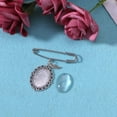 thumbnail image 5 of XISAOK Diy Brooch Wedding Charms Lace Frame Oval Glass Cabochon Photo Frame Pins, 5 of 11