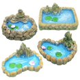 thumbnail image 1 of Adornos De Estanque En Miniatura Para Jardín De Hadas, Accesorios De Jardín En Miniatura De Resina, Decoración De Micro Paisaje Para El Hogar 4 Uds. Inevent HA035721-00, 1 of 6