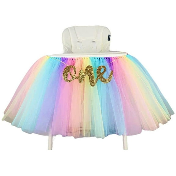 Originals Group 1st Birthday Tutu for High Chair Decoration for Party Supplies with One Banner