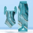 thumbnail image 1 of Traje De Baño Damas 2 piezas de traje de baño de playa para mujer con cordones y vestido para deportes acuáticos (XXL lago azul) Sywqhk Para Estrenar, 1 of 7