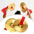 thumbnail image 1 of 2 mini platillos de mano, material didáctico, sonido brillante, suministros versátiles para fiestas, instrumento de percusión, platillos de cobre para 24 centímetros, 1 of 8