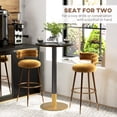 thumbnail image 4 of HOMCOM Round Bar Table for 2 People, High Pub Table with Faux-marbled Top, 4 of 10