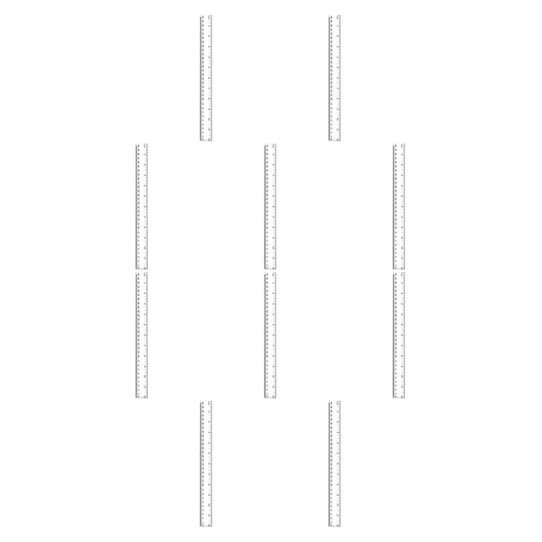 Monstrate Plastic Ruler Transparent Learning Prop Measuring Tool Stationery School Professional Business Supplies Straight Rulers 30 CENTIMETROS 10piezas