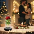 thumbnail image 3 of Oziral Rose Flower Gifts for Girlfriend Mom Women Artificial Rose Flower in Glass Dome Christmas Birthday Gift for Mom Wife Valentine's Day Gifts for Her Forever Rose Decor for Grandma Sister, 3 of 8