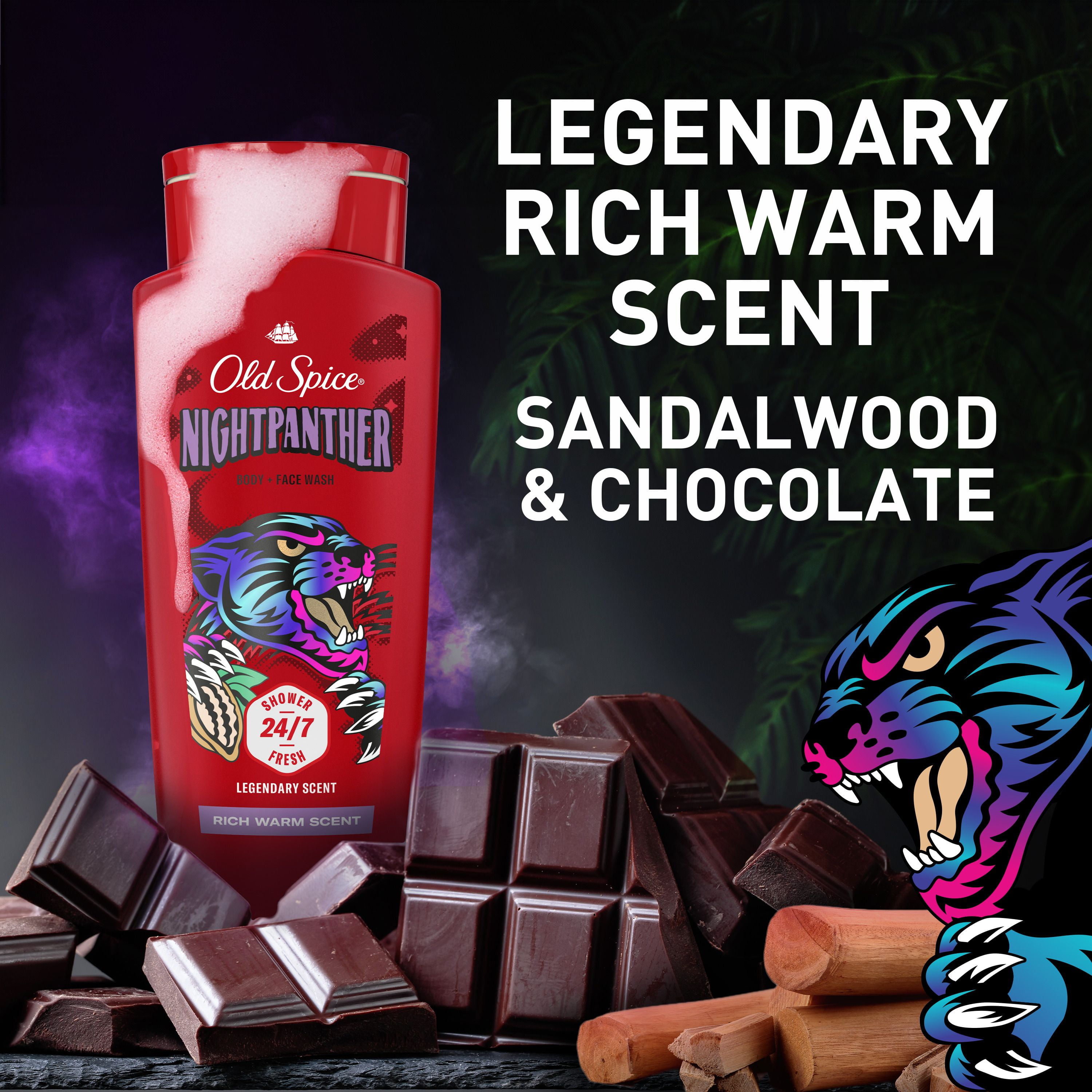 Nettoyant pour le corps Old Spice pour hommes, NightPanther