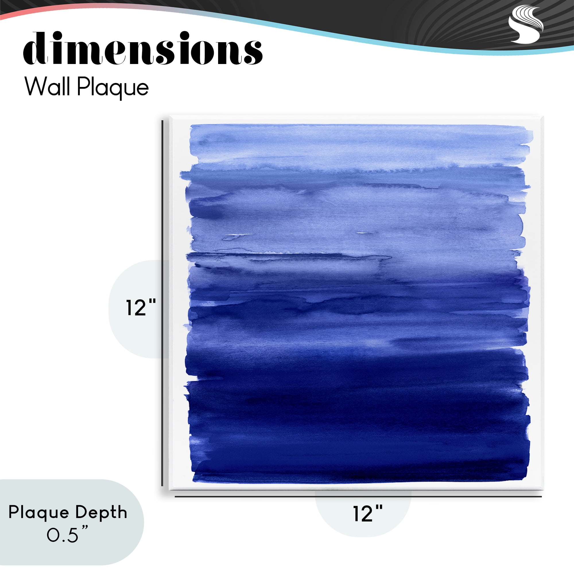 Stupell Industries Indigo Ombre Gradient Wall Plaque Art, design by Allie Corbin