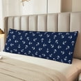 thumbnail image 2 of Balery Nautical Themed Simple Anchors Funda Protectora para Almohada Corporal de Algodón Hipoalergénico con Cierre(55 x 21 pulgadas), Almohadas No Incluidas, 2 of 7