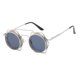 thumbnail image 2 of Retro Steampunk de sol Marco Redondo Gótico UV400 para Unisex Gris-plata Zulema gafas de sol steampunk, 2 of 7
