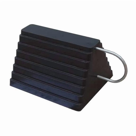 Manufacturer Varies Wheel Chock,Molded Rbr w/Stl Grab,Black 22XW72