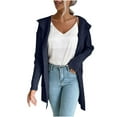 thumbnail image 2 of Idoravan Cardigans for Women Spring Women's Fashion Strip Knit Hooded Sweater Cardigan Jacket, 2 of 9
