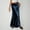 Navy#01, variant on Wowcloth Ladies Fashion Women Solid Color Elastic Waist Drawstring Long Skirt