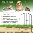 thumbnail image 6 of SUNALLY Metal Garden Fences and Borders, Total 10ft(L) x 24in(H) Rustproof Fencing Animal Barrier, 10 Piece Decorative Fence Panels for Yard, Lawn and Patio, 6 of 8