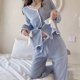 thumbnail image 1 of Conjunto de ropa de dormir de algodón para mujer, pijama de manga larga y pantalones, cárdigan, estilo informal, se puede usar al aire libre, Primavera, 1 of 5