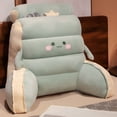 thumbnail image 3 of Bed Backrest Pillow for Reading and Support in Bed with Armrests – Lumbar for Sofa Chair Floor and Dorm Ergonomic Comfort for Posture Soft Polyester Fill, 3 of 5