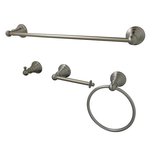 Kingston Brass BAHK192478SN 4Piece Bathroom Accessory Set, Brushed