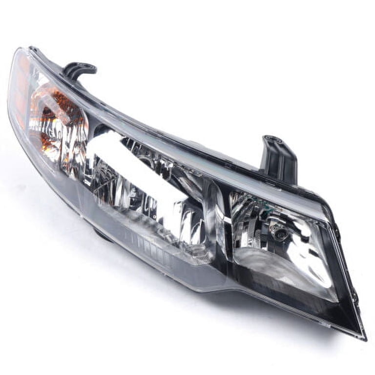 Pair Halogen Headlights For Kia Forte 2010 2011 2012 2013 – LH+RH Chrome Housing DOT/SAE, H1/H11B Bulbs