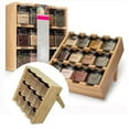 thumbnail image 3 of Organizador de Montaje en Pared BLESIY de Madera en Niveles Especiero 12 rejillas con tarros, 3 of 8