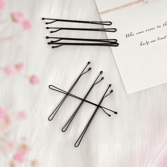 TUWAFE Xl 3"Black Bobby Pins 100-Count for Thick Hair,Extra Long Professional Hair Pins for Women with Strong Hold,Salon Styling Pins for Buns,Updos,French Twists,Roller Sets&Bridal Hair