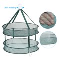 thumbnail image 3 of Unique Bargains Folded Mesh Clothes Hanging Dryer, 2 Layers Sweater Drying Rack, L, Green, 3 of 5