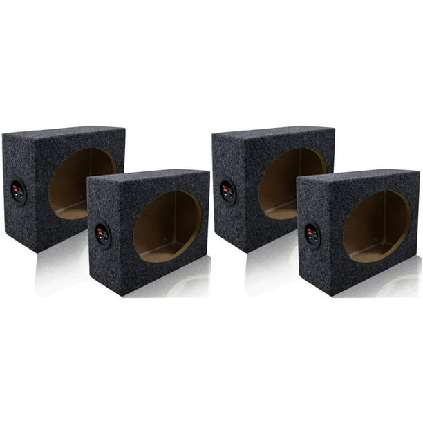 2 Pair MK Audio 6"x9" Square MDF Speaker Box with Black Carpet