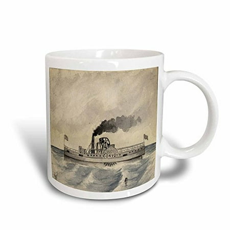 

3dRose Vintage Steamer Mail Carrier Convoy Out Of Hilton Head Magic Transforming Mug 11oz