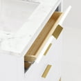 thumbnail image 5 of Water Creation Bristol 30" Wood Single Bathroom Vanity in Pure White & Gold, 5 of 6