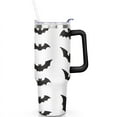 thumbnail image 2 of Halloween Tumbler Happy Halloween Pumpkin Tumbler Cup with Straw,Thermal with Lids for Hot and Cold Drinks for Fathers Husband Mothers 40 oz Spooky Tumbler, 2 of 7