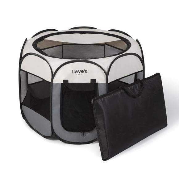 Jaula Pet Playpen Love's Cabin para cachorros y perritos, para interiores y exteriores