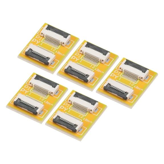 Uxcell FFC FPC Extension Board PCB Extend Connector 12 Pin 0.5mm Pitch Single Side 5 Pack