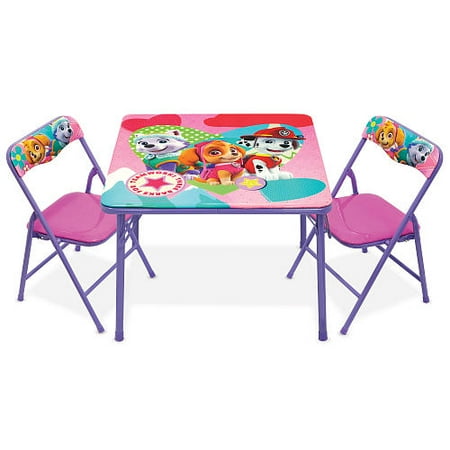 skye paw patrol table and chair set