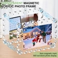 thumbnail image 3 of ZYNERY 2-Pack Wavy Edge Acrylic Magnetic Picture Frames, 5x7 Acrylic Floating Picture Frames with Strong Magnets, 20mm Thick Crystal Clear Block for Tabletop Display, Home & Office Modern Decor, 3 of 7