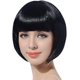 thumbnail image 2 of FREE BEAUTY Peluca de Cosplay estilo Flapper de Bob corto negro, disfraz sintético, pelucas con flequillo de Navidad para fiesta de Halloween de aspecto Natural para mujer, 2 of 4