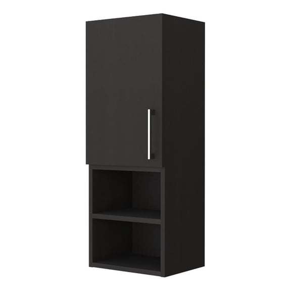 FM FURNITURE Praia Medicine Cabinet Engineered Wood Black Wengue