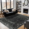 thumbnail image 2 of SORONO KATE 5'x7' Floral Area Rugs for Living Room, Machine Washable Oriental Vintage Distressed Non Slip Soft Indoor Area Carpet, Black, 2 of 7