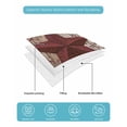 thumbnail image 4 of Quilt King Size Bedding Set, Texas Star Vintage Reversible Summer Quilt 3 Pieces, Red Berry Retro Art Wooden Lightweight Bedspreads Coverlets with 2 Pillow Shams for All Seasons, 4 of 5