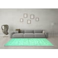 thumbnail image 3 of Ahgly Company Indoor Square Oriental Turquoise Blue Traditional Area Rugs, 3' Square, 3 of 4